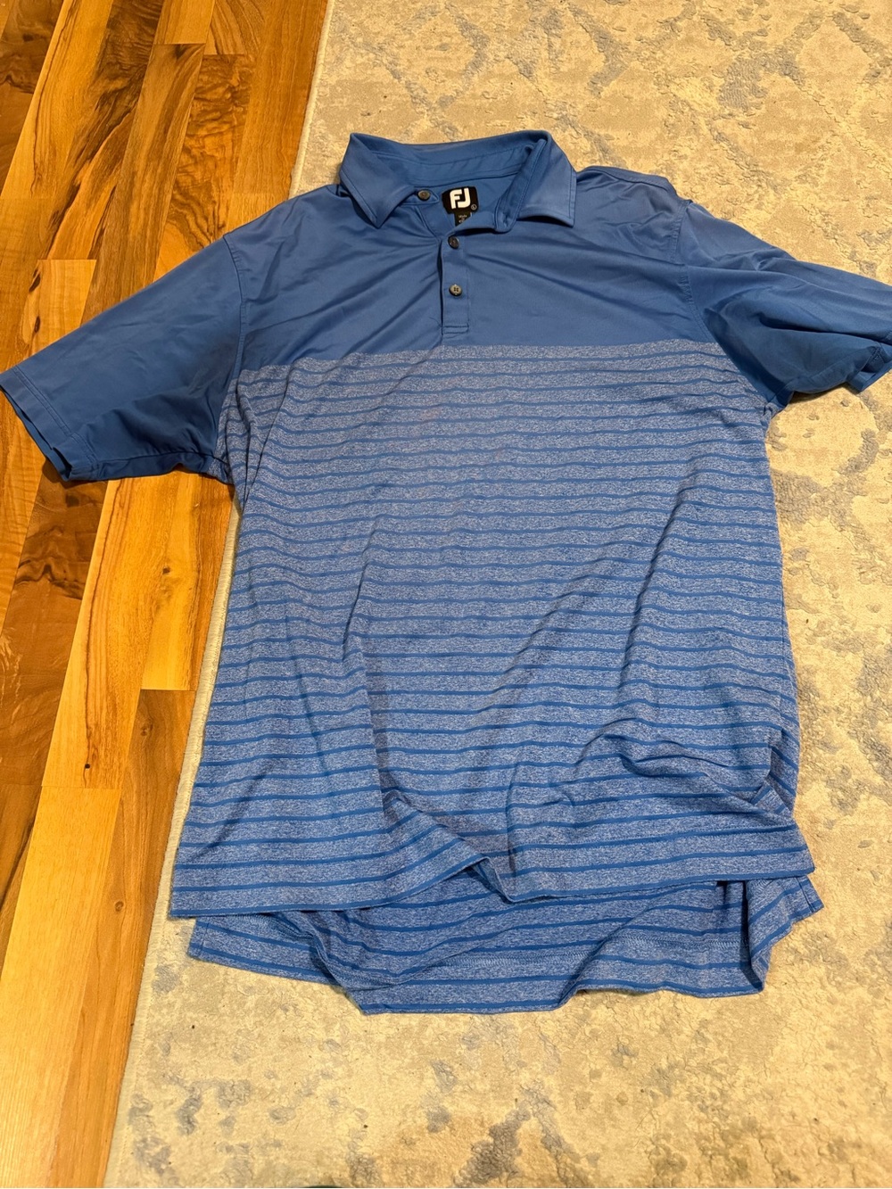 FootJoy Blue Striped Golf Polo